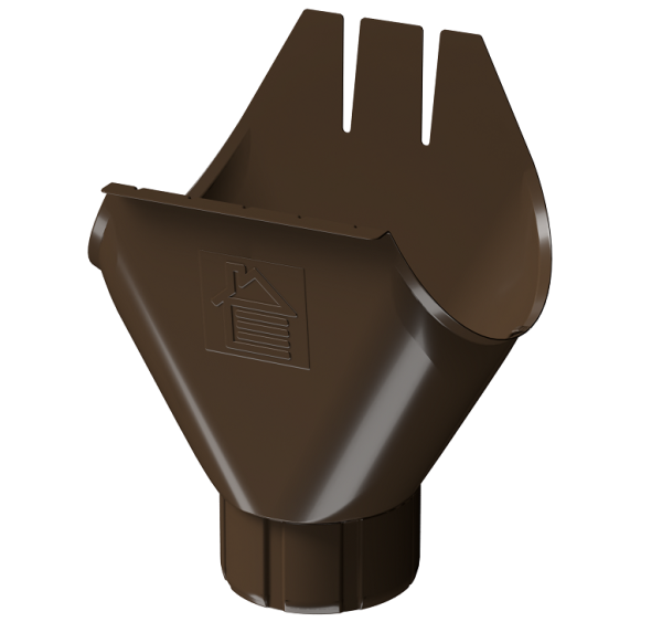 Воронка желоба D125 Döcke STAL PREMIUM Каштан, (RAL 8017) купить в Знаменске