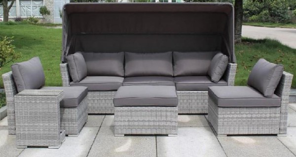 Диван-Трансформер AFINA плетеный из иск. ротанга AFM-320G Grey купить в Знаменске
