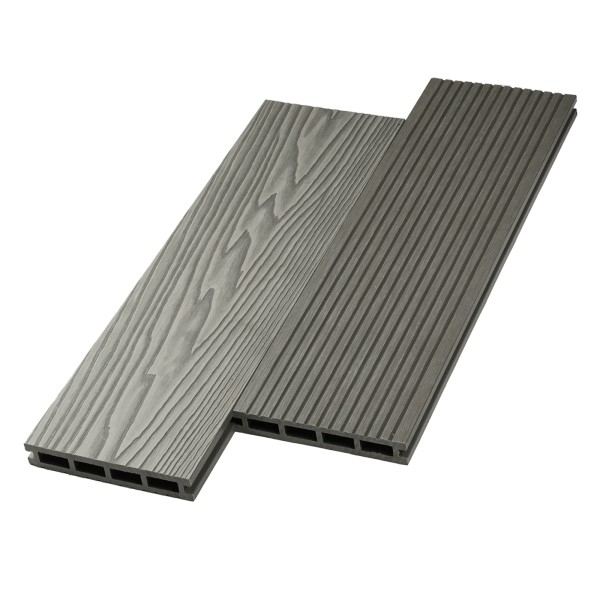 Террасная доска ДПК NanoWood двусторонняя New 3D тиснение + вельвет Серый купить в Знаменске
