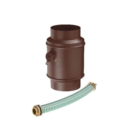 Водосток Aquasistem, Система 125x90 - Водосборник цилиндрический в комплекте RAL 8017 Коричневый matt купить в Знаменске