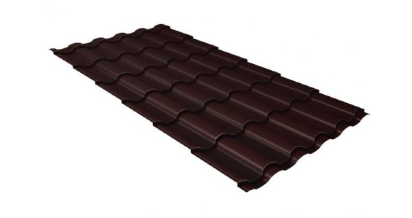 Металлочерепица кредо 0,5 Satin RAL 8017 шоколад купить в Знаменске