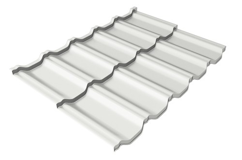 Металлочерепица модульная Квинта Uno Grand Line c 3D резом 0,5 Satin RAL 9003 сигнальный белый купить в Знаменске