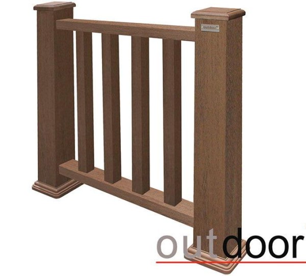Ограждение из ДПК Outdoor Классик 3D STORM коричневый микс купить в Знаменске