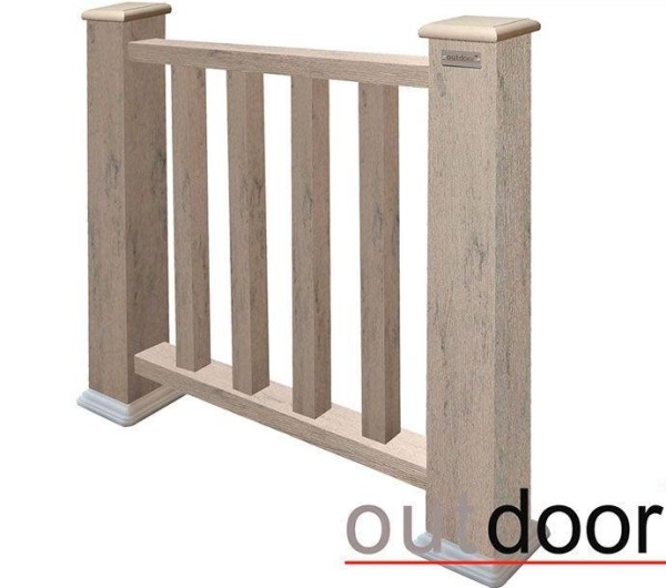 Ограждение из ДПК Outdoor Классик 3D STORM серый микс купить в Знаменске