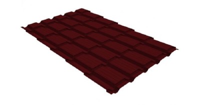 Металлочерепица GL квадро профи 0,5 Quarzit lite RAL 3005 красное вино