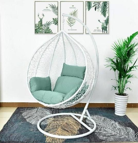 Кресло Подвесное из искусственного ротанга AFM-168A-XL White/Green купить в Знаменске