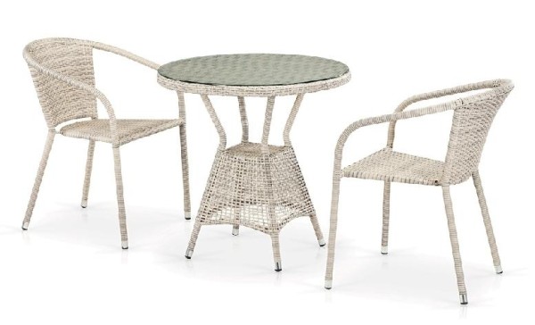 Комплект плетеной мебели AFINA из иск. ротанга T705ANT/Y137C-W85 Latte 2Pcs купить в Знаменске