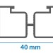 Лага алюминиевая KRONEX 40x15x3000 мм опорная Slim купить в Знаменске