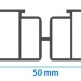 Лага алюминиевая KRONEX 50x25x3000 мм несущая купить в Знаменске